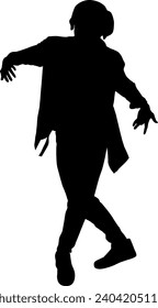 silhouette of a person dancing vector