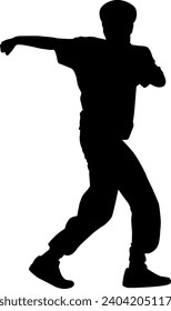 silhouette of a person dancing vector
