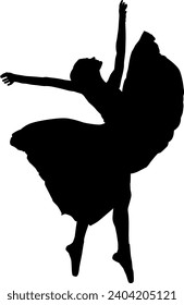 silhouette of a person dancing vector