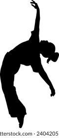 silhouette of a person dancing vector