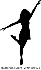 silhouette of a person dancing vector