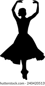 silhouette of a person dancing vector