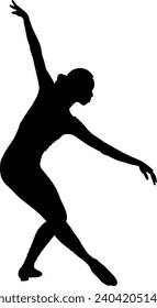 silhouette of a person dancing vector