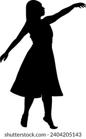 silhouette of a person dancing vector