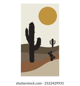 silhouette of a person in the desert vector desert