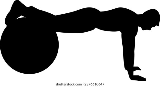 silhouette of a person doing pushups