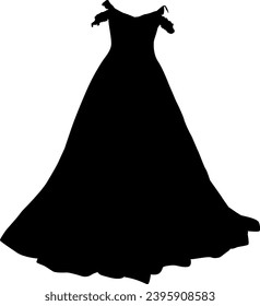 silhouette of a person in a dress