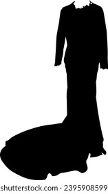 silhouette of a person in a dress