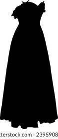 silhouette of a person in a dress