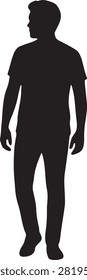 Silhouette of a person with a large physique