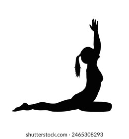 silhouette of a person meditating	