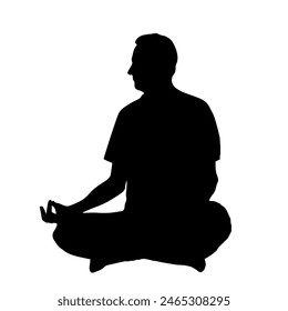 silhouette of a person meditating	
