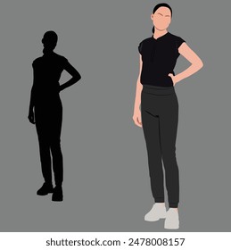 silhouette of a person people, woman, vector, illustration, love, business, boy, men, dance, silhouettes
