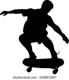 silhouette of a person playing with a skoter