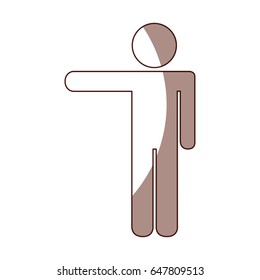 Silhouette of person pointing