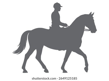 Silhouette of a person riding a horse rider equestrian