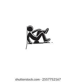 Silhouette of a Person Sitting Helplessly Suggesting Despair or Loneliness
Minimalist design suitable for themes of mental health, solitude, or philosophical contemplation.
