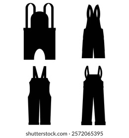 Silhouette of a Person in a Stylish Overall Outfit