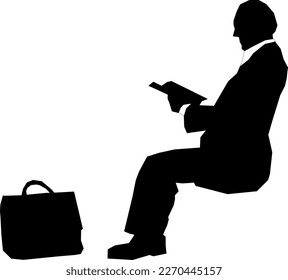 silhouette of a person with a suitcase