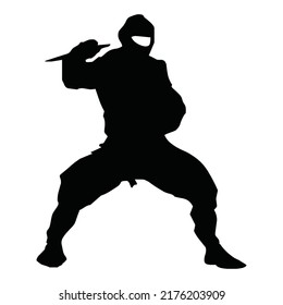 silhouette of a person with a sword