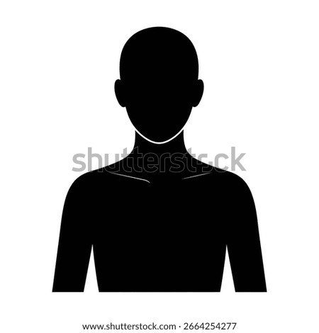 Silhouette of a Person with a Transparent Background Representing an Anonymous Individual or Placeholder