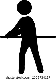 Silhouette of a person walking along