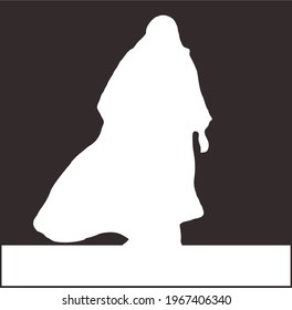 silhouette of a person walking for a logo or icon