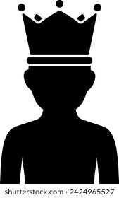 Silhouette of a Person Wearing a Crown