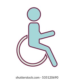 silhouette person in wheelchair