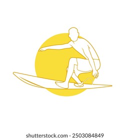 A silhouette of a person who is surf with the sun behind him