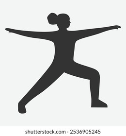Silhouette of a person in a yoga pose, representing fitness and wellness.