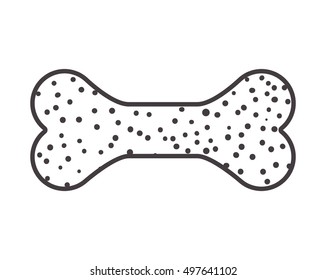 silhouette with pet bone food
