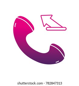 silhouette phone call submitted sign telephone icon