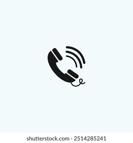 Icono del Vector del receptor del teléfono de la silueta 