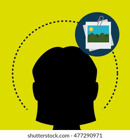 silhouette photo image icon