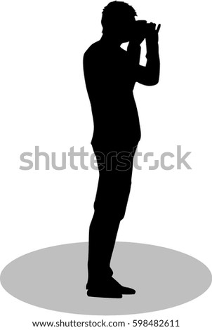 Silhouette photographing man.