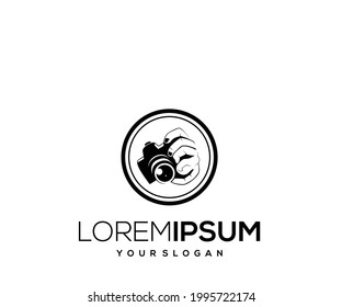 silhouette photography icon logo design