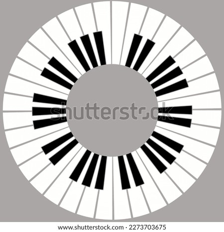 silhouette piano frame with copy space for your text or design