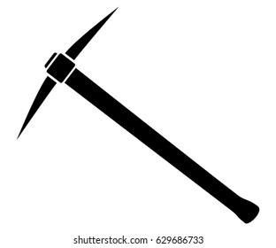 Silueta de la ilustración vectorial de Pickaxe