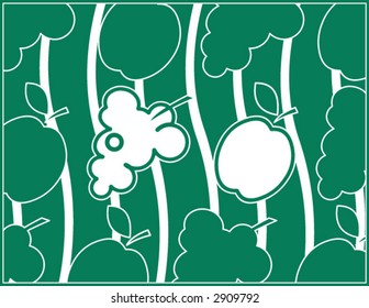 silhouette picture of fruit ornament