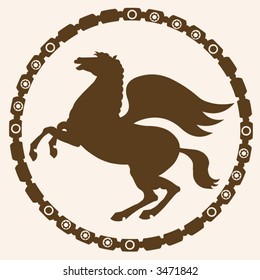 silhouette picture of pegasus