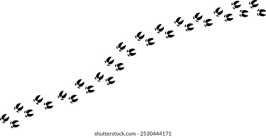 silhouette pig footprint track icon