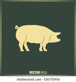 豚 シルエット のベクター画像素材 画像 ベクターアート Shutterstock
