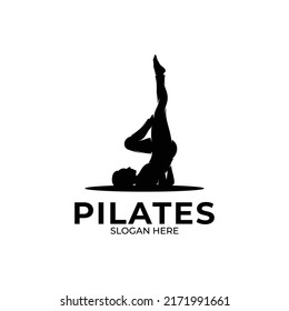 Silhouette Of Pilates Logo Design Inspiration