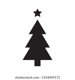 silhouette of pine tree christmas isolated icon vector illustration design