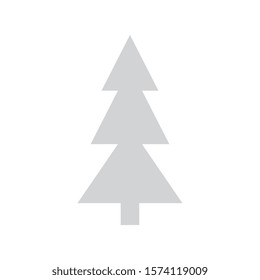 silhouette of pine tree christmas isolated icon vector illustration design