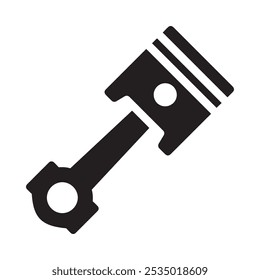 Silhueta de um logotipo de ícone de pistão