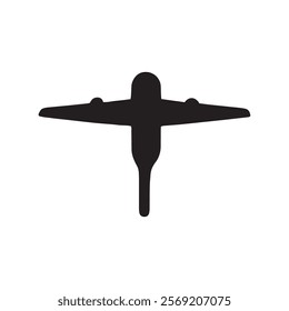 A silhouette of a plane design