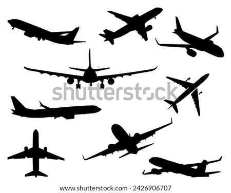 silhouette plane in many side version