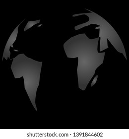 
silhouette of planet earth vector